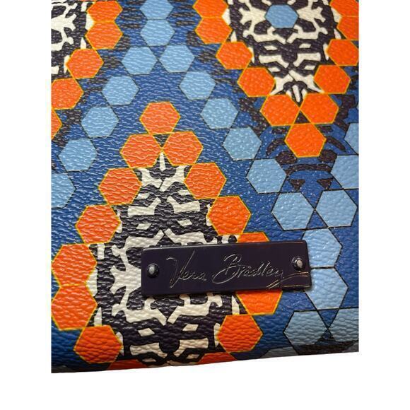 Vera Bradley Marrakesh‎ Beads Large Blue Orange Zip Card Travel Wallet/Wristlet - Picture 5 of 8